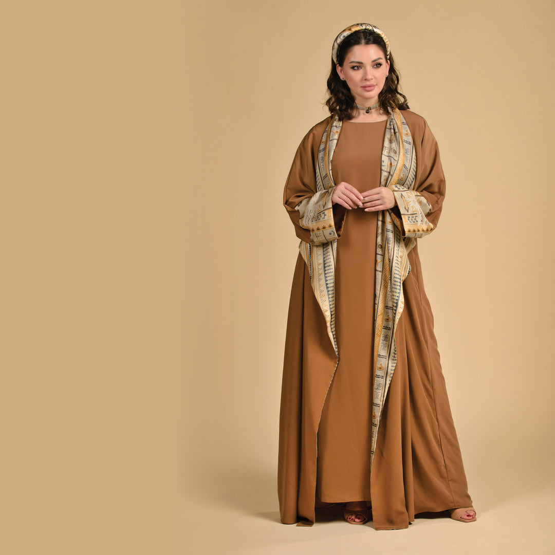 Palm Paradise - Draped - Trim Art Abaya