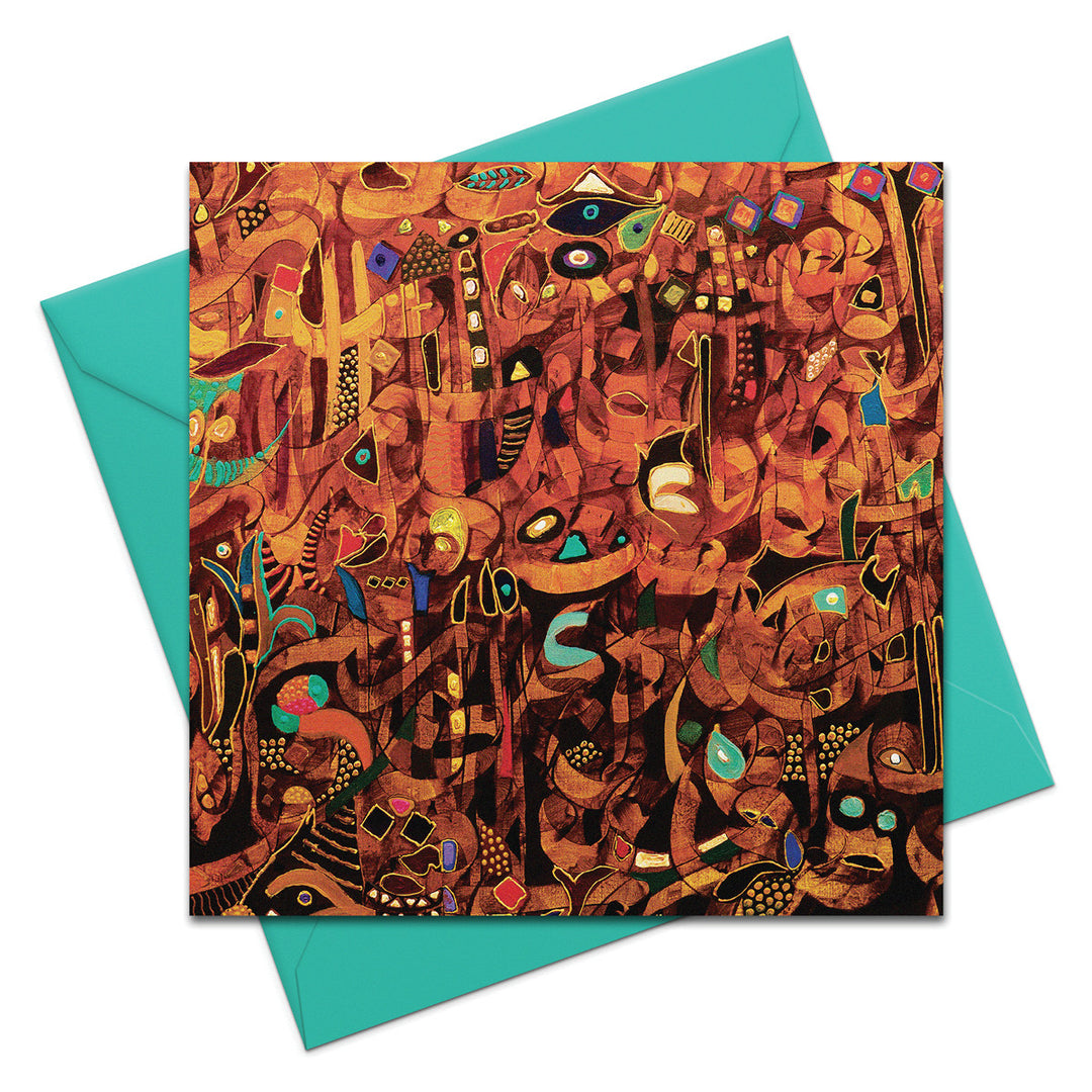 Golden Letters - Greeting Card