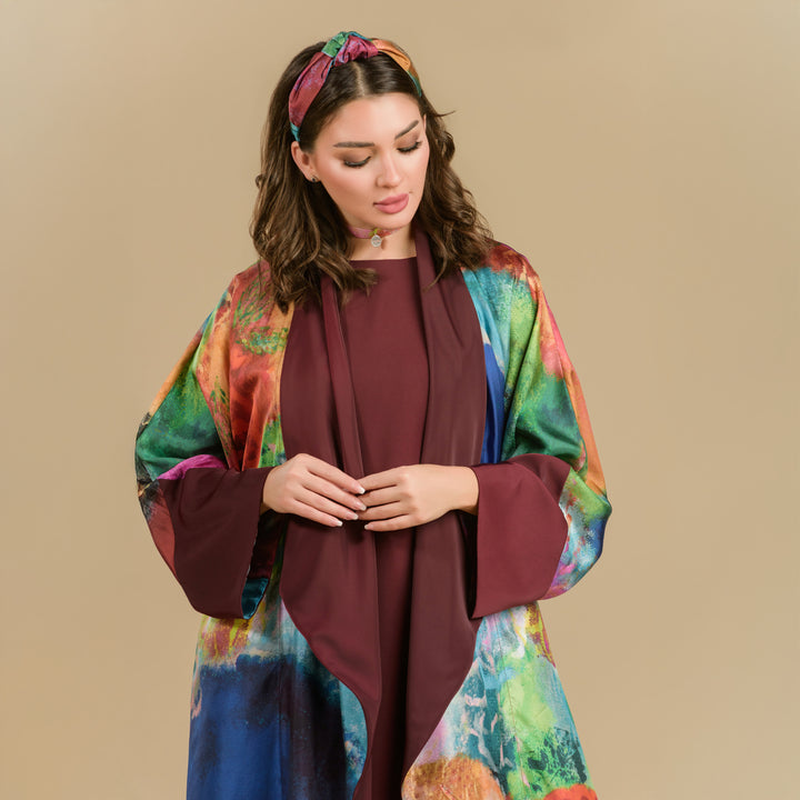 Ya Wardati, Ya Nediyya (My Dew-Kissed Rose) - Draped Full Art Abaya