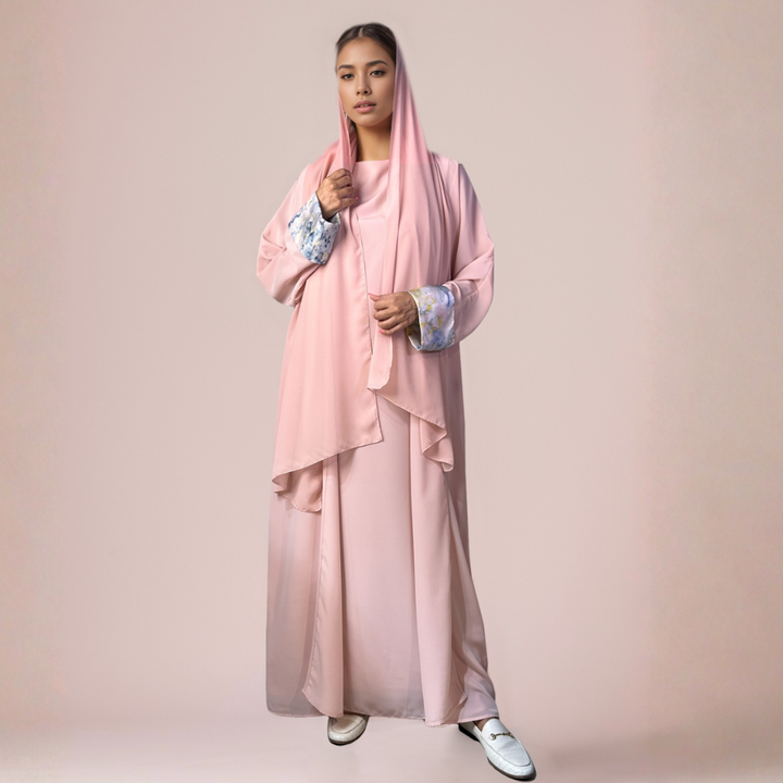Touch of Art Abaya - Pink