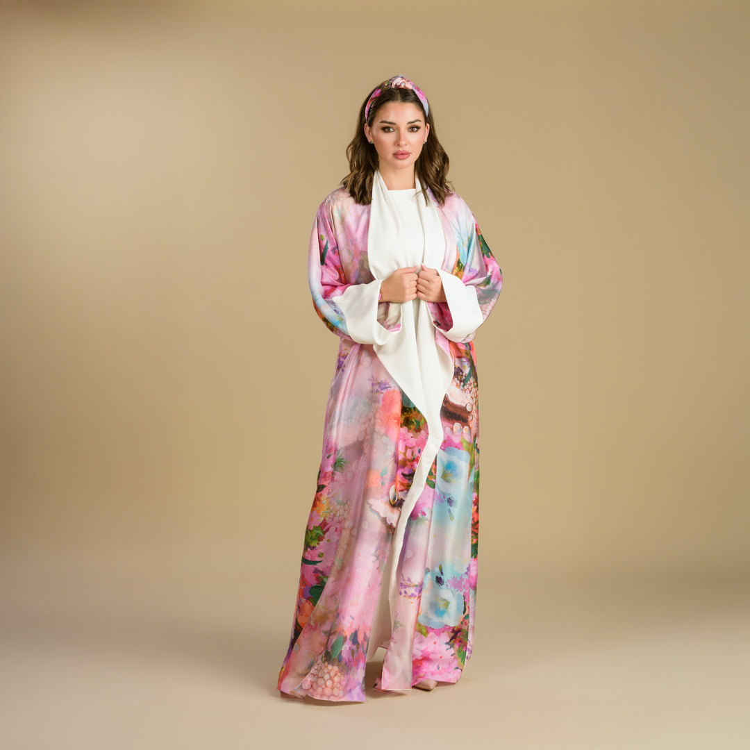 Pearls -  Draped - Full Art Abaya