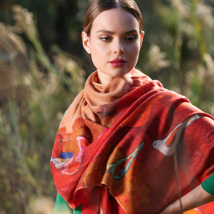 Messenger Dove - Long Scarf (Cashmere)