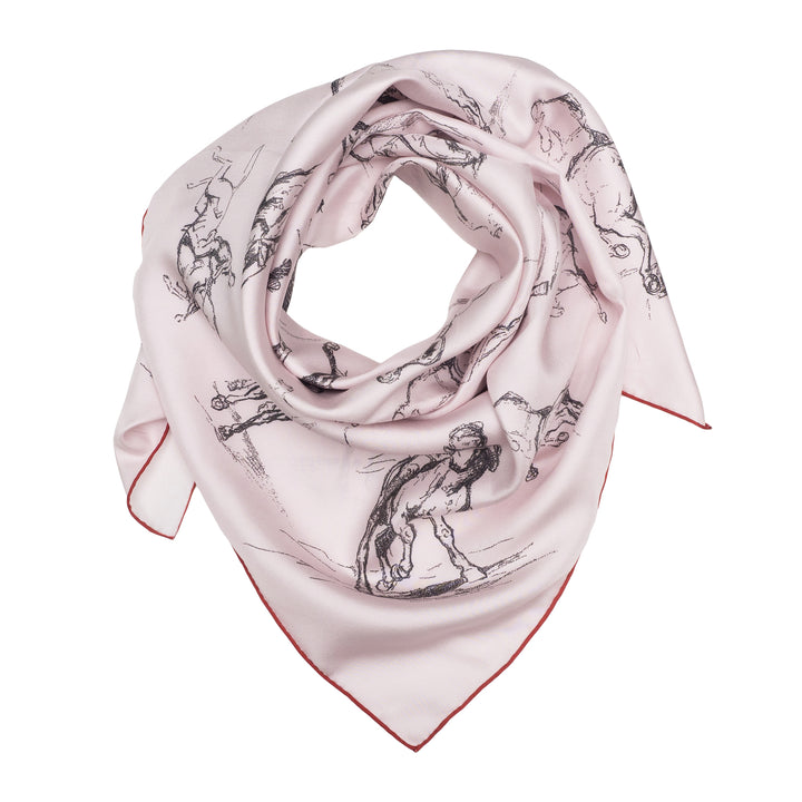 Studies of A Horse and Rider - Square Scarf