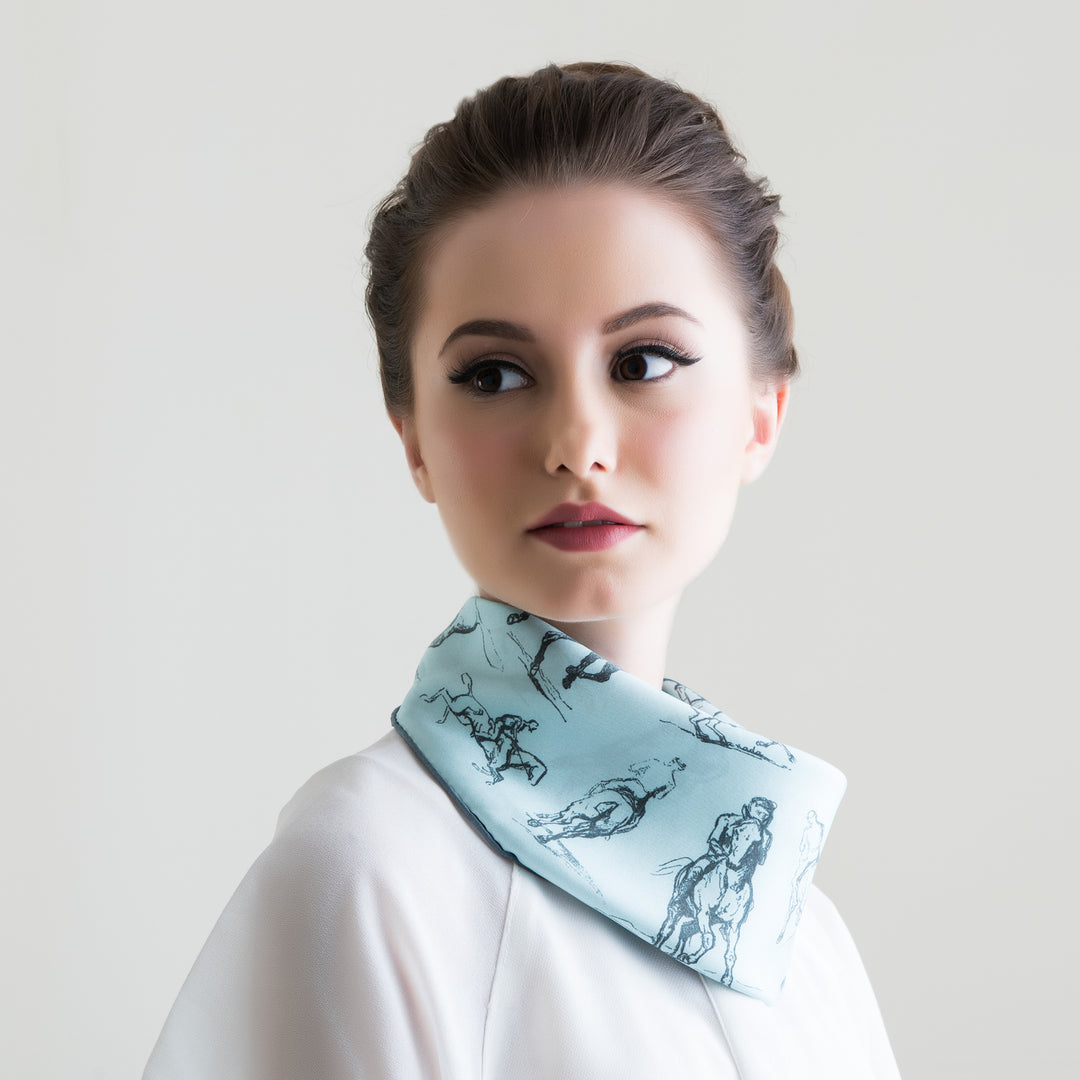 Studies of A Horse and Rider - Mini Scarf